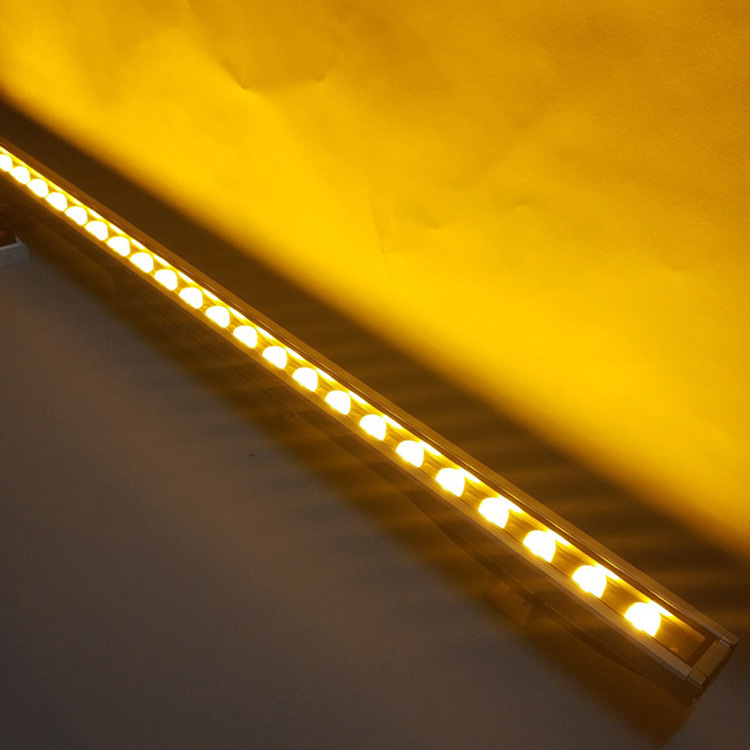 DC24V 18/24W 40X20mm White/Yellow Light Outdoor Waterproof IP67 Aluminum Lens LED Wall Wash Landscape Lighting